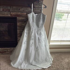 Elegant Silver girls prom Dress